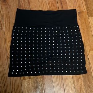 Black pencil skirt with silver studs size medium
